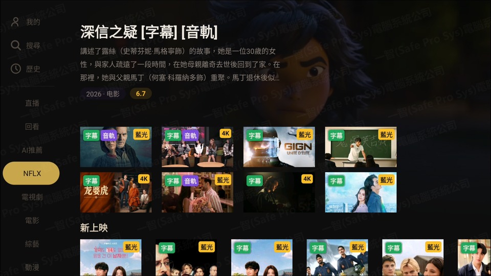 M8 旗艦版 Netflix 分類